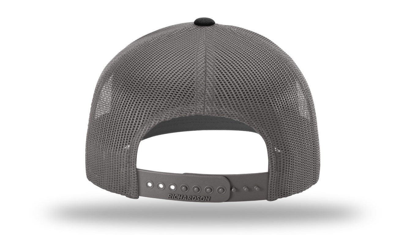 EBB N FLOW Outdoors Richardson 112 Trucker Hat (Black) - Featuring our Front Original Logo - EBB N FLOW OUTDOORS