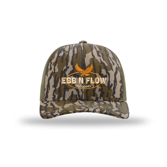 EBB N FLOW Outdoors Richardson 112 Trucker Hat (Mossy Oak) - Featuring our Front Original Logo - EBB N FLOW OUTDOORS