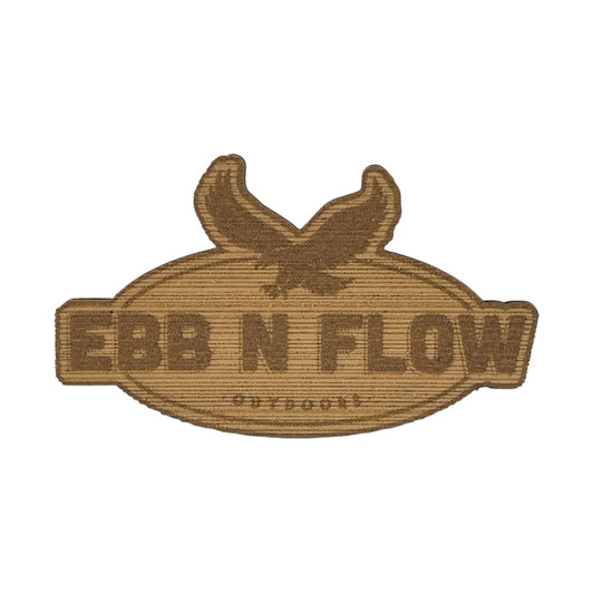 EBB N FLOW Outdoors 6mm Thick EVA Foam Hook Pad With 3M Pressure Sensitive Adhesive (Tan and Black) 5"x3" - EBB N FLOW OUTDOORS