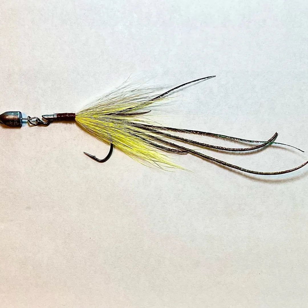 EBB N FLOW Freshwater and Saltwater Buck Tail on a Z-MAN SnakelockZ HD Jig Head - EBB N FLOW OUTDOORS