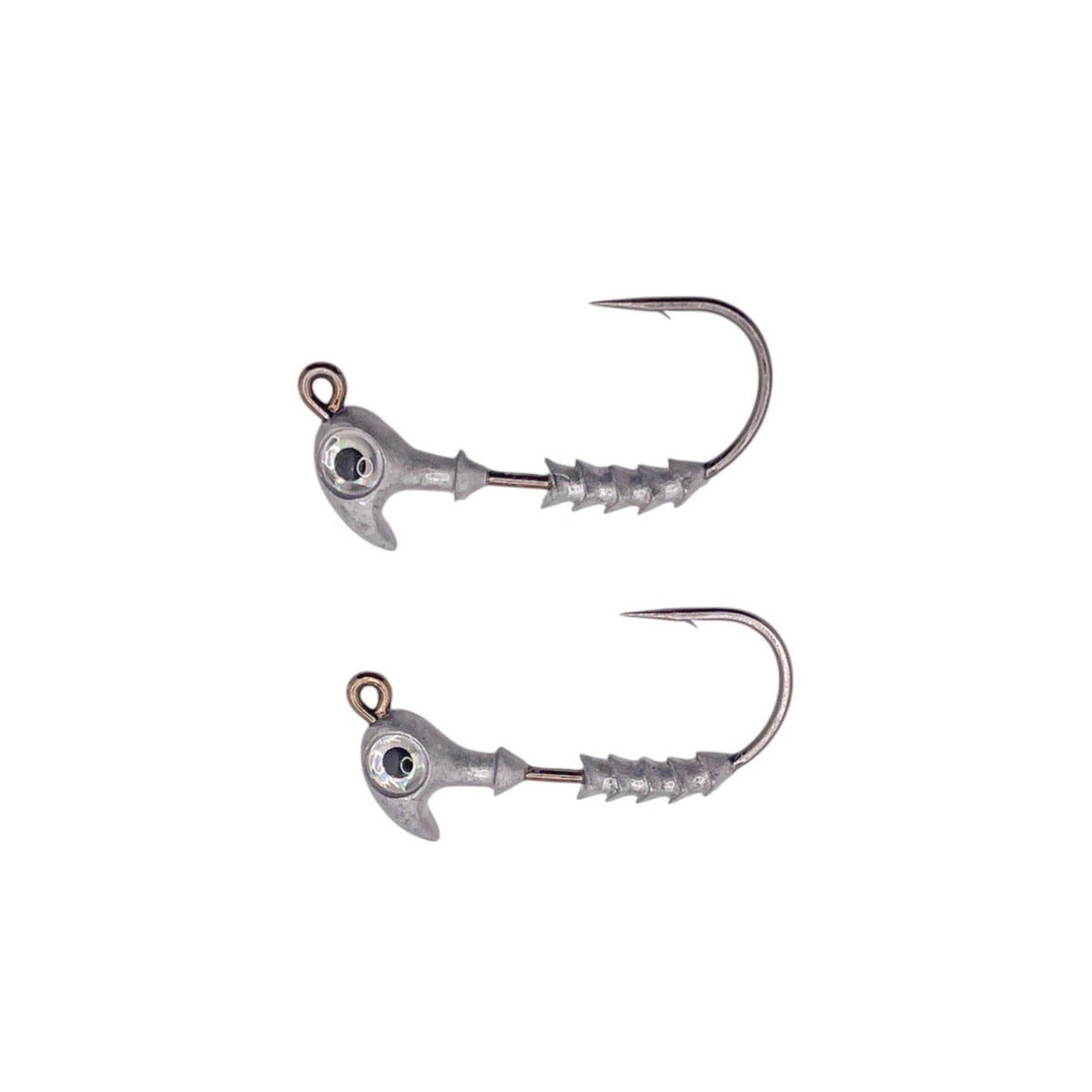 Two Upgrade Multi-Purpose Jig Heads with tapered nose and Mustad hooks