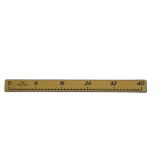 EBB N FLOW Outdoors 40 inch Fish Ruler for Boat - 6mm Thick EVA Foam Fish Measuring Ruler with Self Adhesive Backing (Tan and Black)