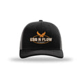 EBB N FLOW Outdoors Richardson 112 Trucker Hat (Black) - Featuring our Front Original Logo - EBB N FLOW OUTDOORS