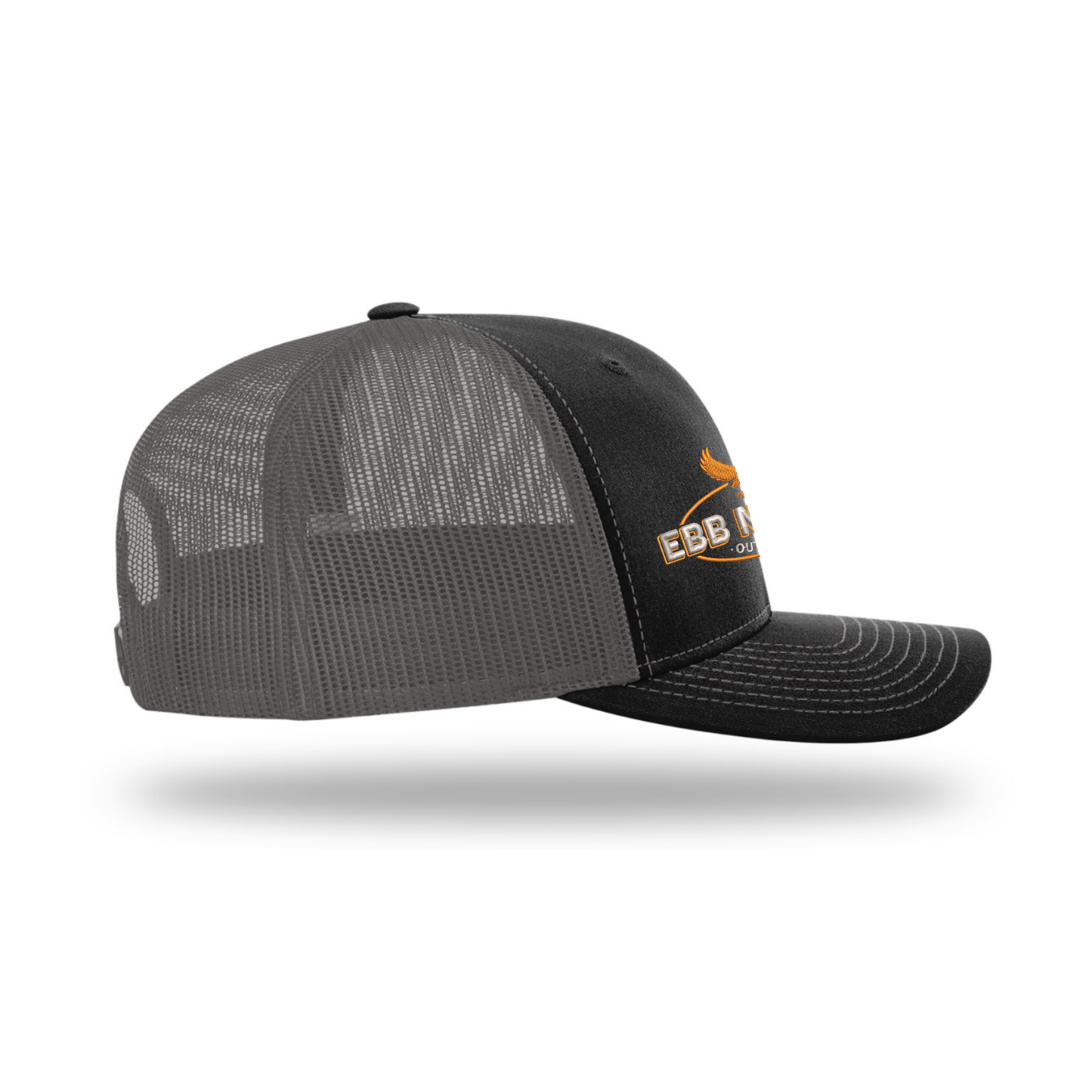 EBB N FLOW Outdoors Richardson 112 Trucker Hat (Black) - Featuring our Front Original Logo