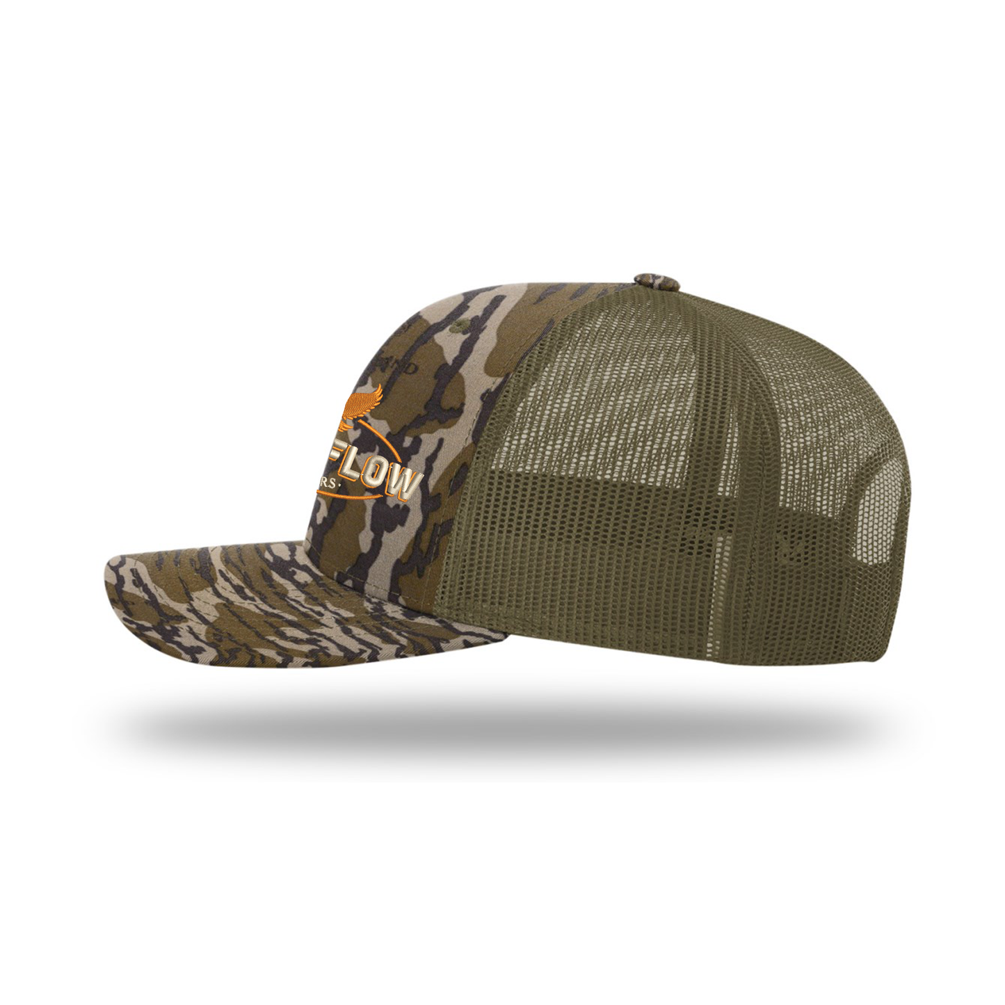 EBB N FLOW Outdoors Richardson 112 Trucker Hat (Mossy Oak) - Featuring our Front Original Logo