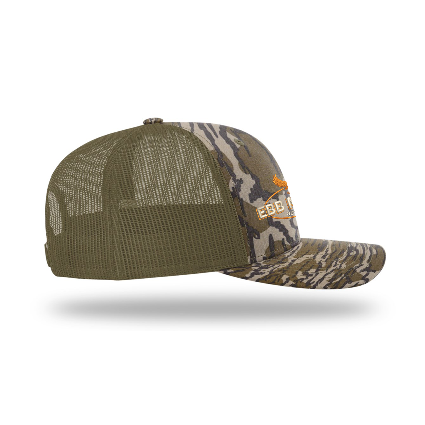 EBB N FLOW Outdoors Richardson 112 Trucker Hat (Mossy Oak) - Featuring our Front Original Logo