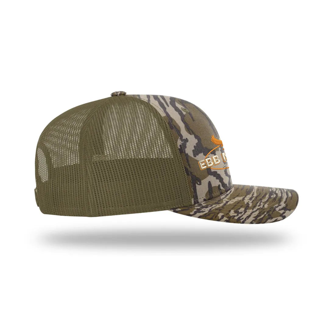 EBB N FLOW Outdoors Richardson 112 Trucker Hat (Mossy Oak) - Featuring our Front Original Logo - EBB N FLOW OUTDOORS