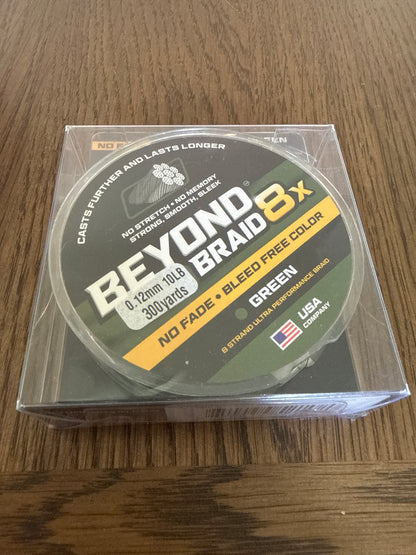 Beyond Braid 8X Braided Fishing Line - Green (300 Yards)