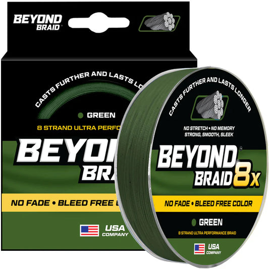 Beyond Braid 8X Braided Fishing Line - Green (300 Yards)
