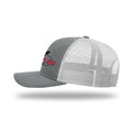 EBB N FLOW OUTDOORS Richardson 112 Trucker Hat (Gray) - Featuring our Front Red and Black Logo - EBB N FLOW OUTDOORS