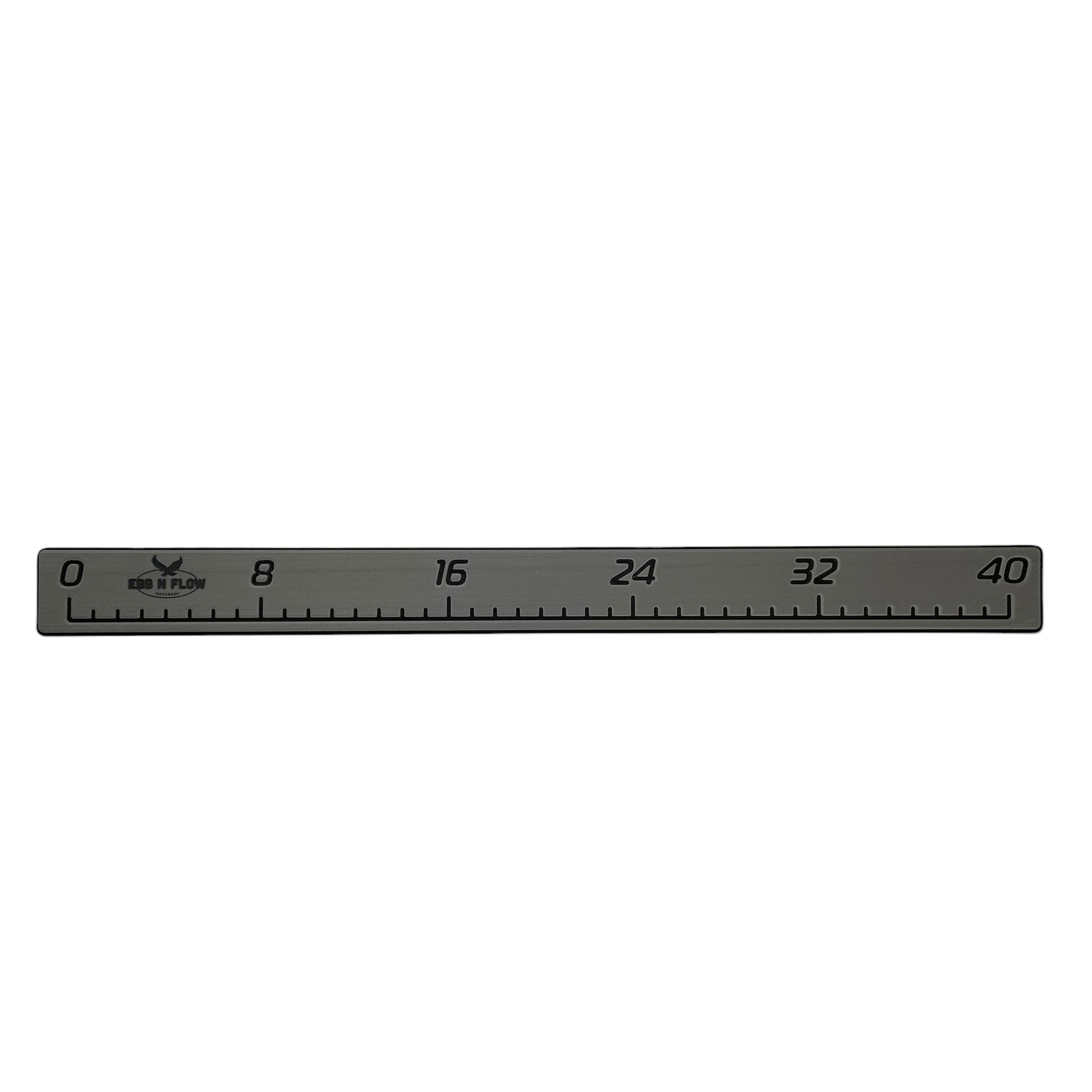 EBB N FLOW Outdoors 40 inch Fish Ruler for Boat - 6mm Thick EVA Foam Fish Measuring Ruler with Self Adhesive Backing (Grey and Black) - EBB N FLOW OUTDOORS