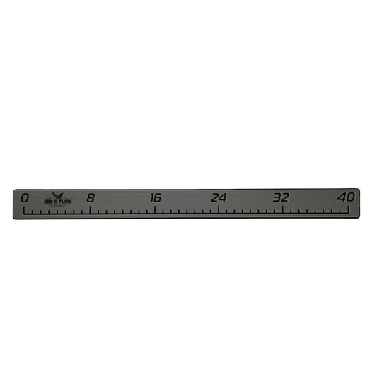 EBB N FLOW Outdoors 40 inch Fish Ruler for Boat - 6mm Thick EVA Foam Fish Measuring Ruler with Self Adhesive Backing (Grey and Black)