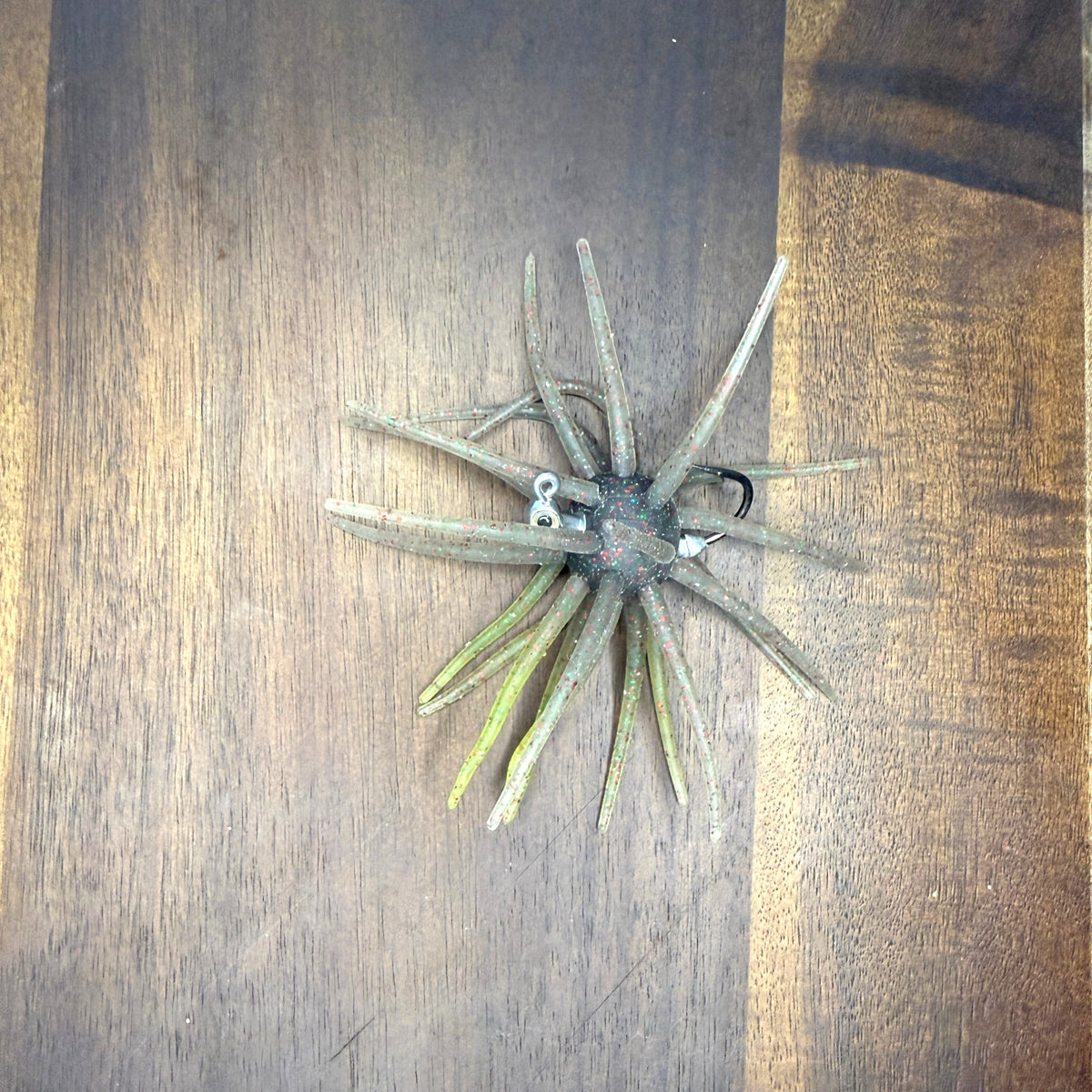 Hover-rigged Coike-style bait showing natural tentacle spread – Ebb N Flow Upgrade series