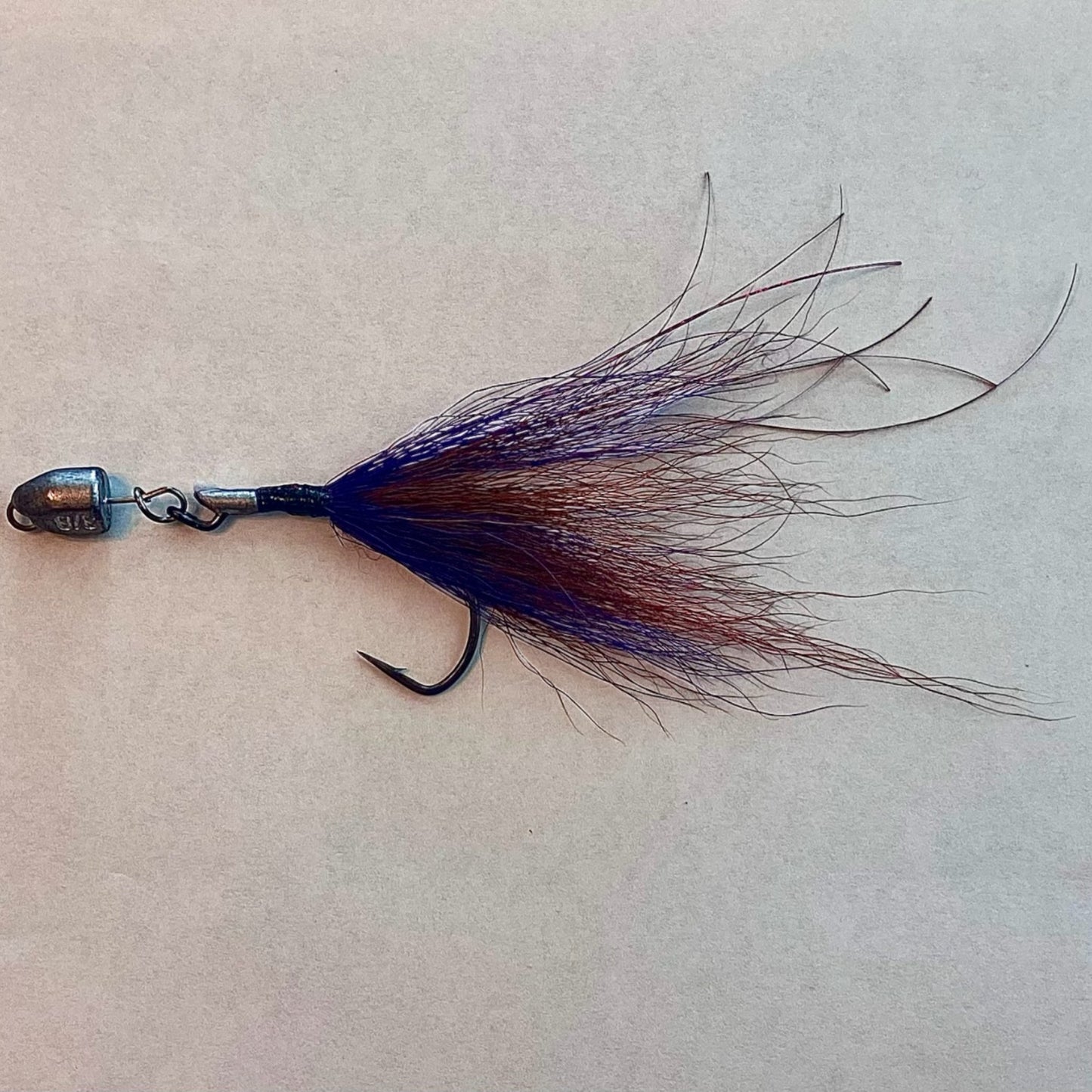 EBB N FLOW Freshwater and Saltwater Buck Tail on a Z-MAN SnakelockZ HD Jig Head