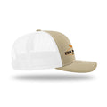 EBB N FLOW Outdoors Richardson 112 Trucker Hat (Tan) - Featuring our Front Black and Orange Logo - EBB N FLOW OUTDOORS