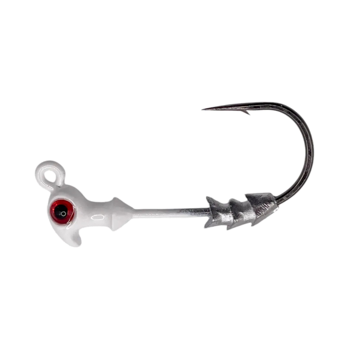 Upgrade Multi-Purpose Jig Head in White-Red Eye color – Ebb N Flow Outdoors