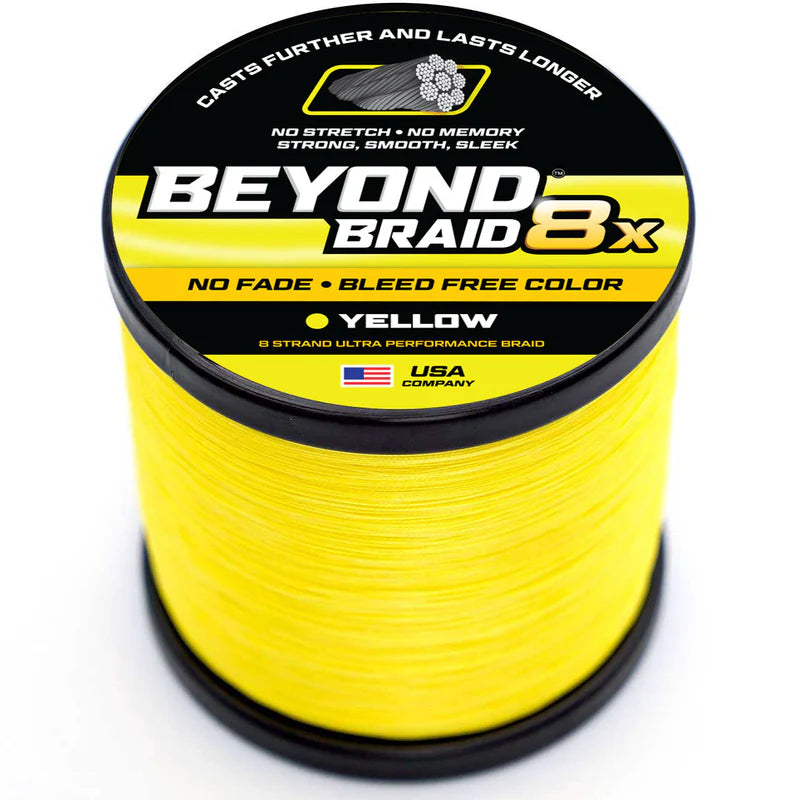 Beyond Braid 8X Braided Fishing Line - Yellow (300 Yards)