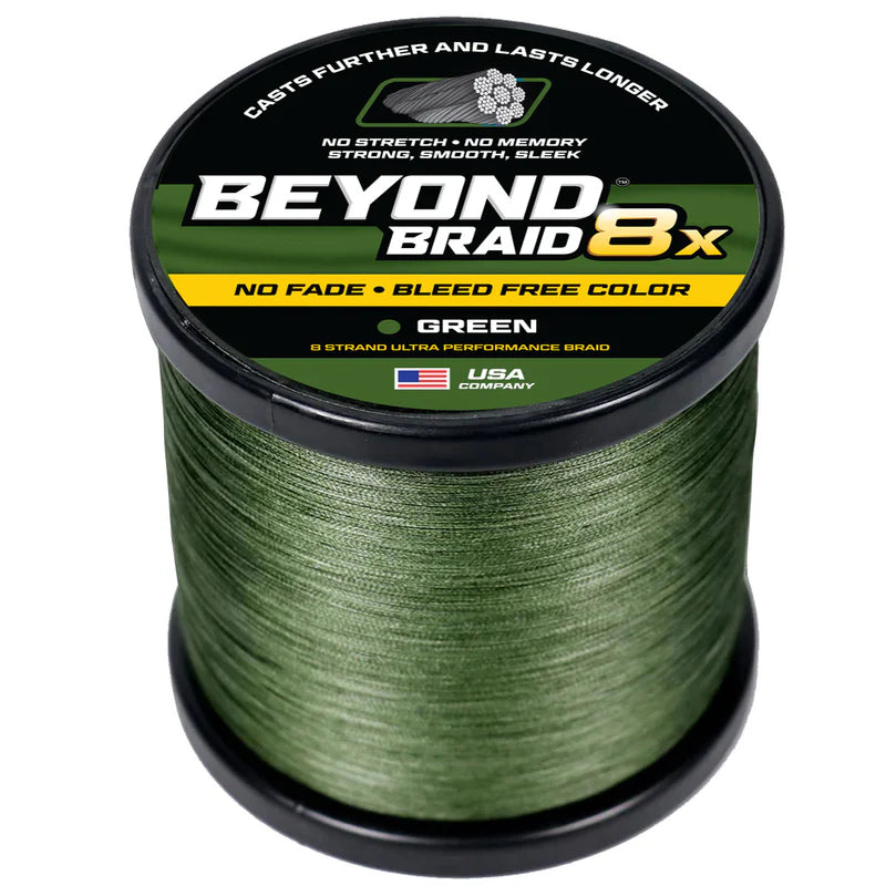 Beyond Braid 8X Braided Fishing Line - Green (300 Yards)
