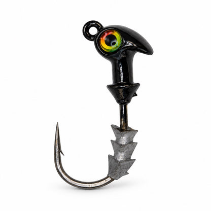 The Upgrade Ned Rig Jighead, 1/4 oz, Black with Prism Eye, 60 degree line tie