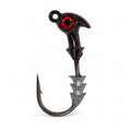 The Upgrade Ned Rig Jighead, 1/4 oz, Watermelon Green w/ Red Flake with Red Eye, 60 degree line tie